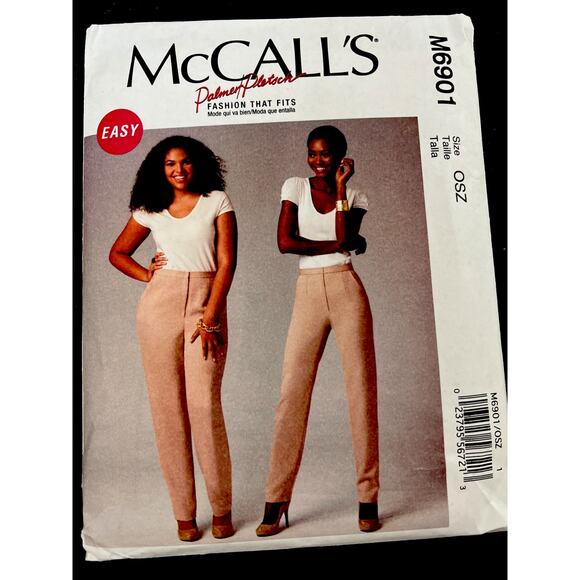 McCalls M6901 Misses Womens Tapered Pants Sewing Pattern OSZ 8-24W Easy Fit - Picture 1 of 5
